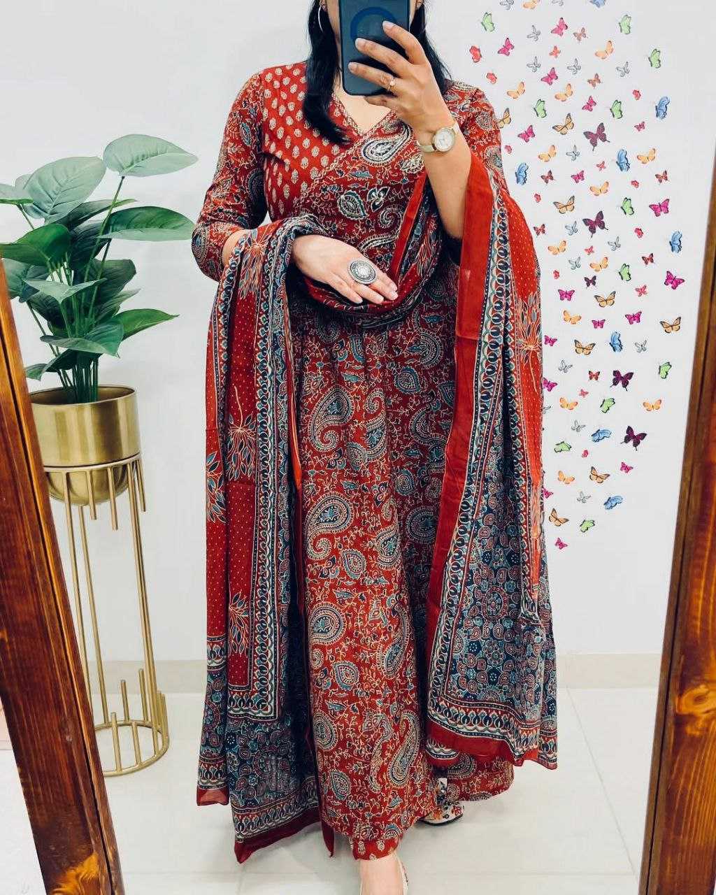 Ynf Cotton KESH613 215 Suits & Dresses Festive Collections Wholesale Printed Suits Cotton Suits Anarkali Suits Manufacturer