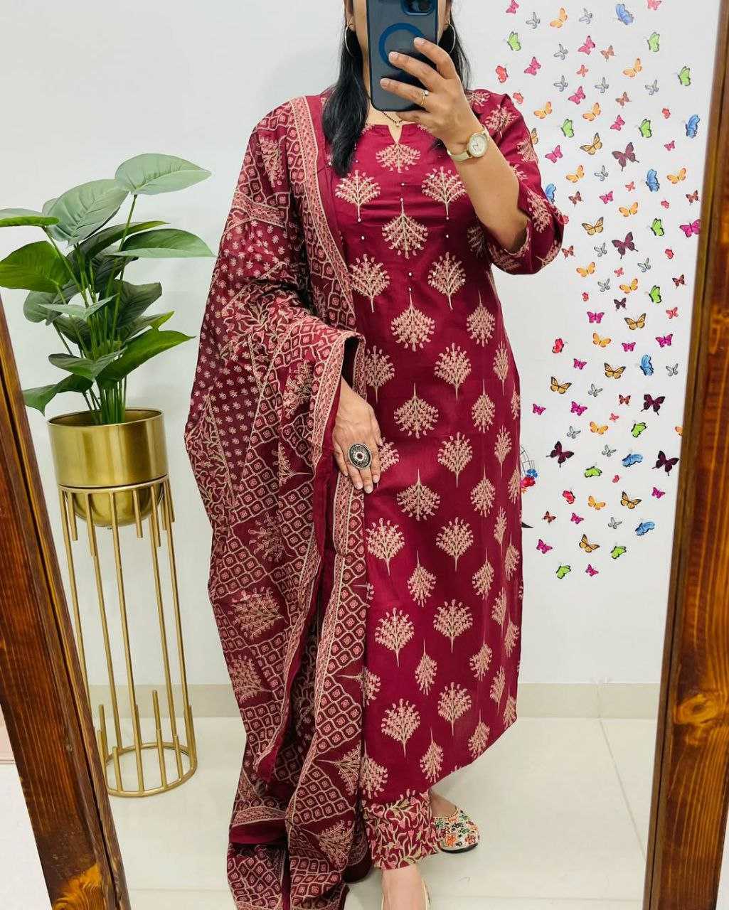 Ynf Cotton KESH613 217 Suits & Dresses Festive Collections Wholesale Printed Suits Cotton Suits Handwork Suits Manufacturer