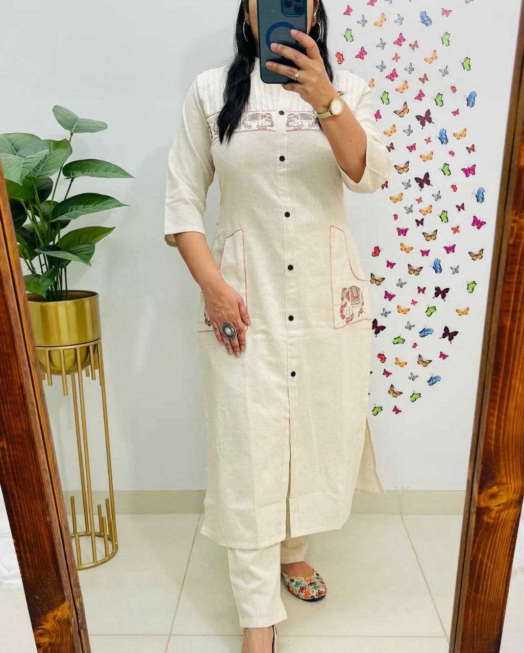 Ynf Cotton KESH613 230 Kurti Festive Collections Wholesale Cotton Kurtis Embroidered Kurtis Kurtis With Pockets Manufacturer