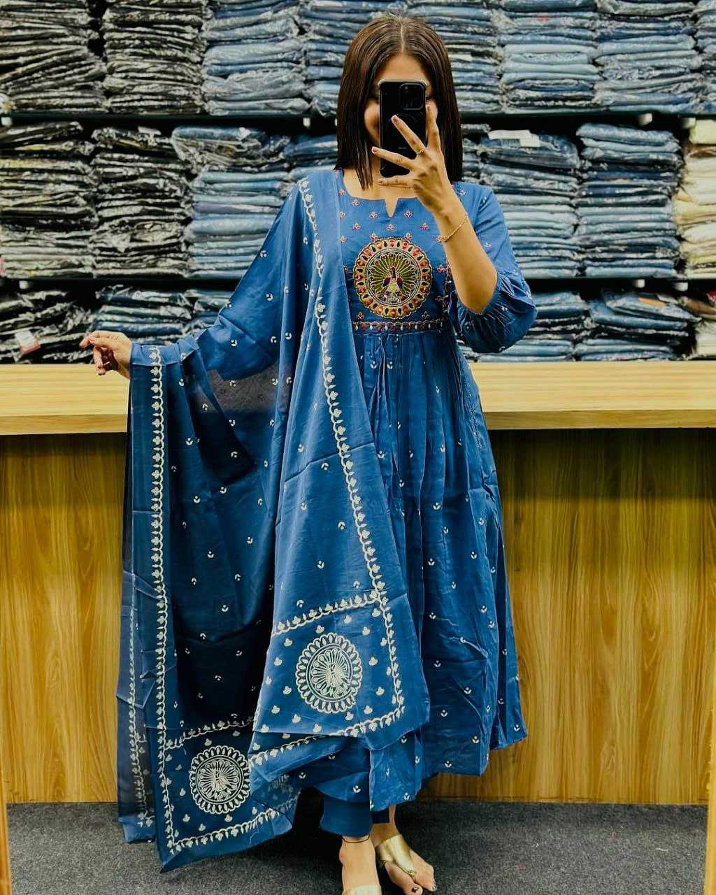 Ynf Cotton KESH613 239 Suits & Dresses Festive Collections Wholesale Printed Suits Embroidery Suits Anarkali Suits Manufacturer