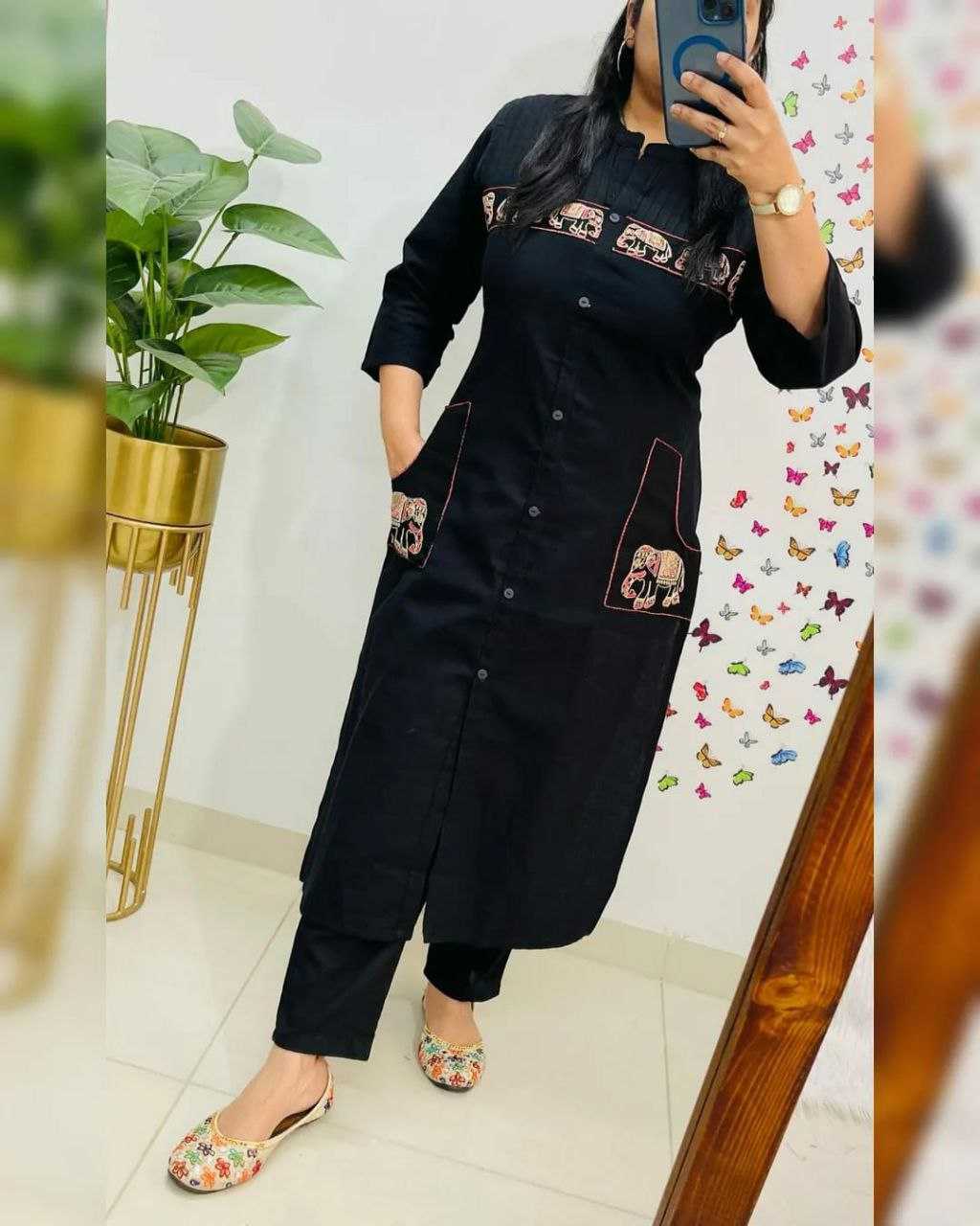 Ynf Cotton KESH613 242 Kurti Festive Collections Wholesale Cotton Kurtis Embroidered Kurtis Kurtis With Pockets Manufacturer