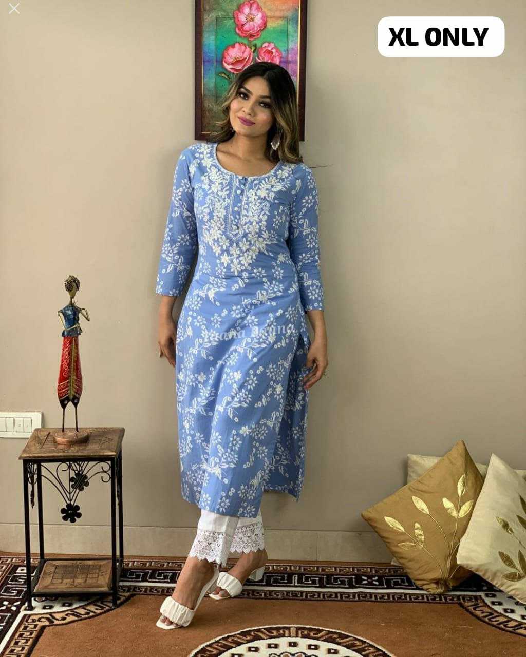 Ynf Crepe Silk KESH613 116 Kurti Wholesale Printed Kurtis Embroidered Kurtis Kurti With Pants Manufacturer