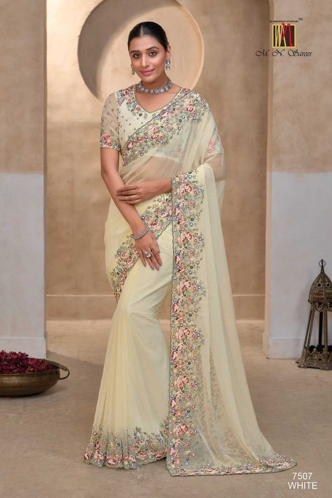 Ynf Fancy KESH530 Mn 7500 Sarees Wholesale Designer Sarees Party Wear Sarees Embroidered Sarees Manufacturer
