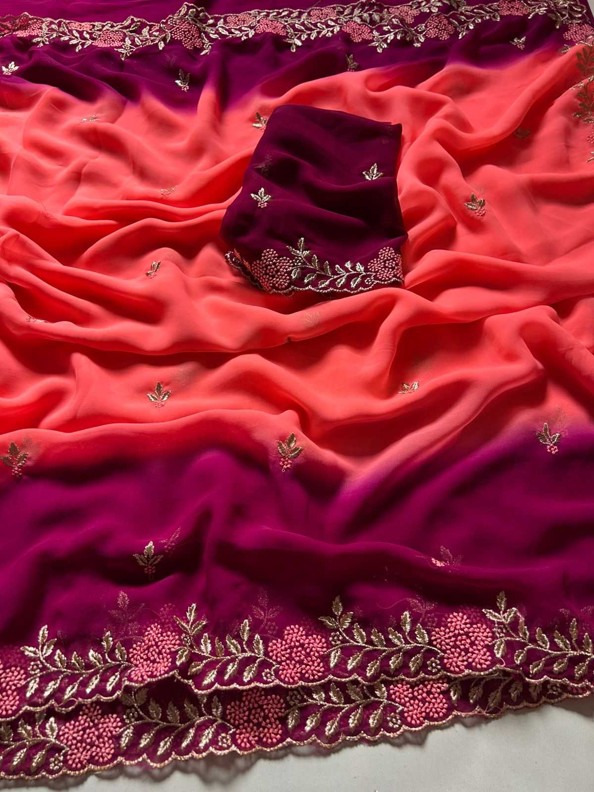 Ynf Georgette KESH622 Sequence Sarees Wholesale Fancy Sarees Georgette Sarees Embroidered Sarees Manufacturer