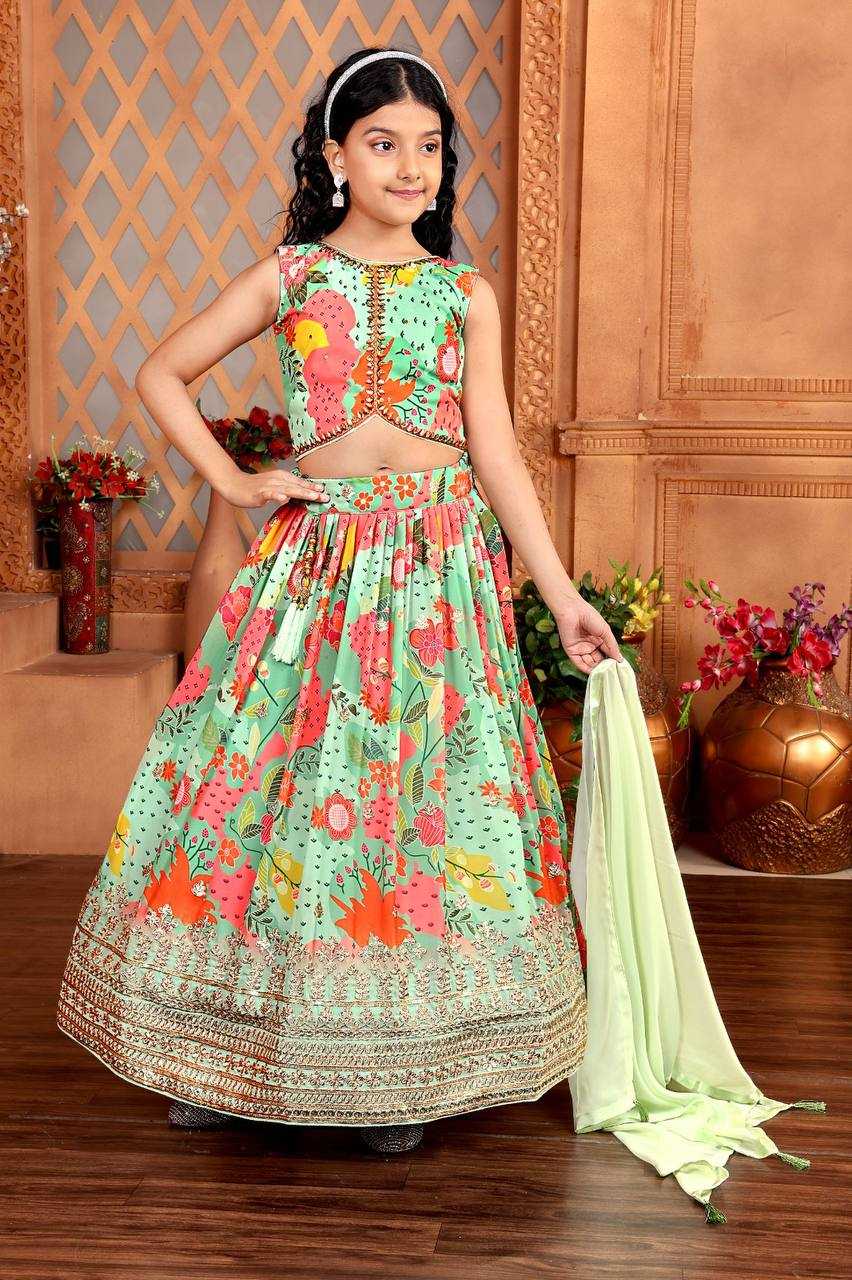 Ynf Georgette RIN131 1652 Kids Wear Festive Collections Wholesale Kids Lehenga Choli Kids Festive Wear Kids Party Wear Ethnic Manufacturer