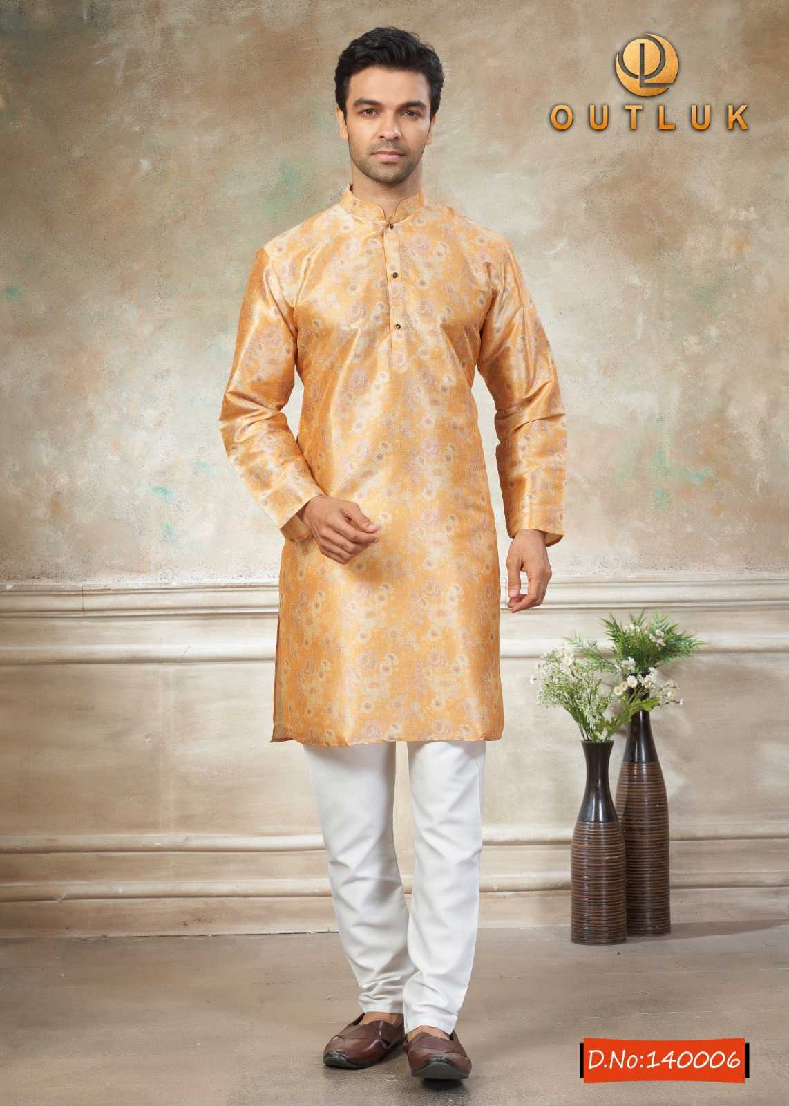 Ynf Premium Silk KESH530 Outluk Vol 140 Mens Wear Festive Collections Wholesale Mens Kurta Pyjama Silk Kurta Diwali Collections Manufacturer