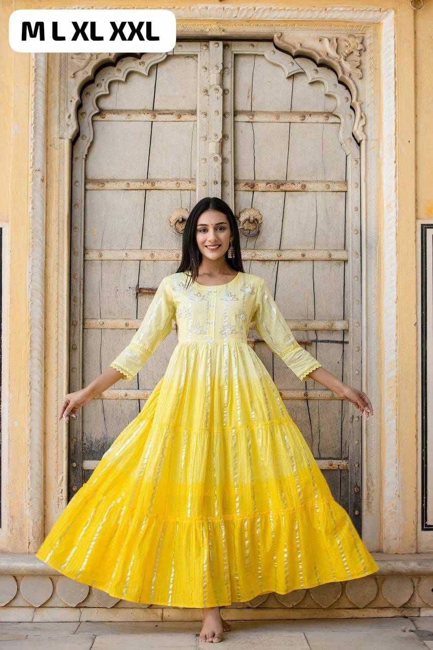 Ynf Pure Cotton KESH613 044 Gowns Festive Collections Wholesale Fancy Gowns Party Wear Gowns Simple Gowns Manufacturer