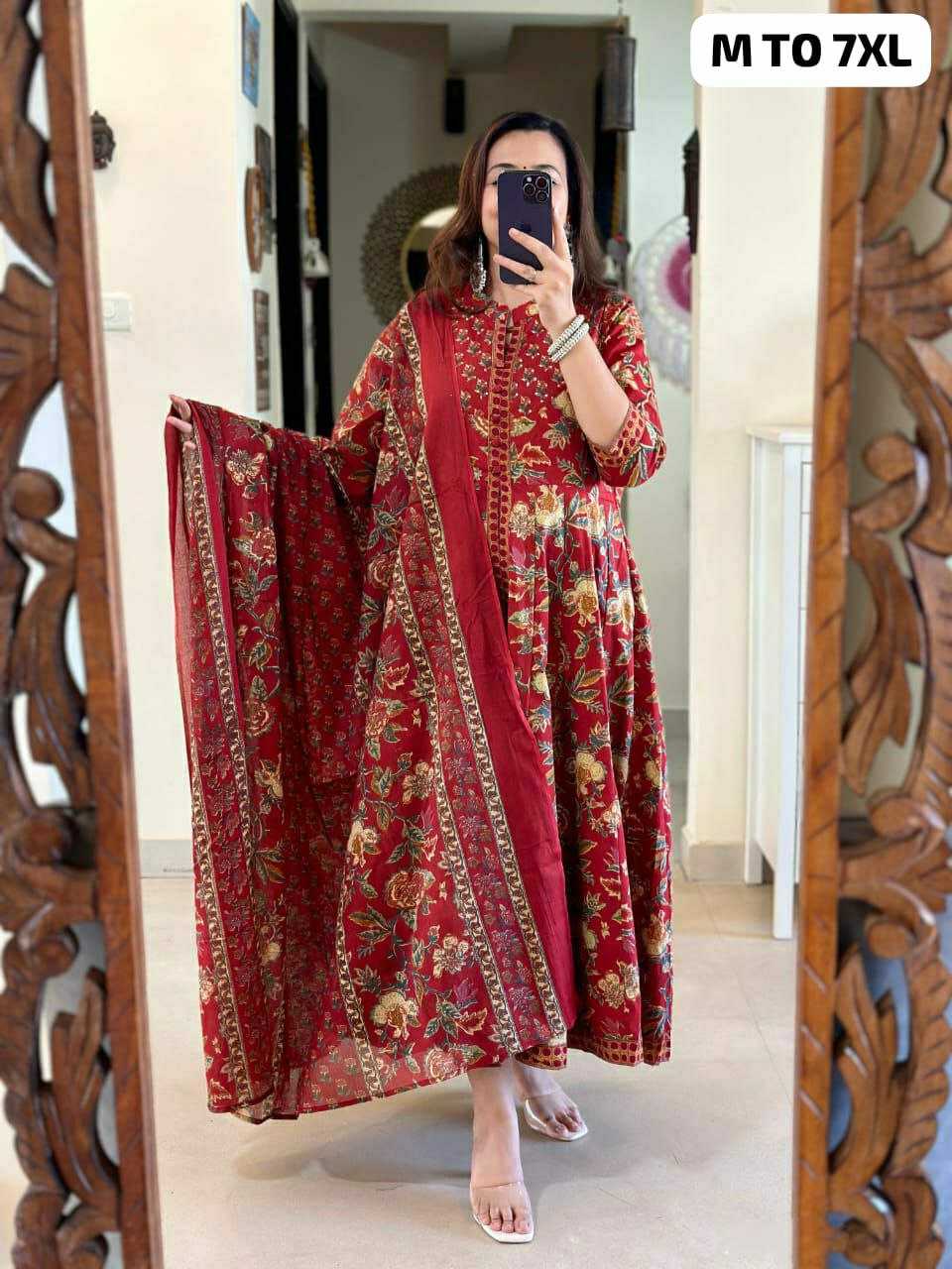 Ynf Pure Cotton KESH613 051 Suits & Dresses Festive Collections Plus Size Collections Wholesale Cotton Suits Ladies Salwar Suits Anarkali Suits Manufacturer