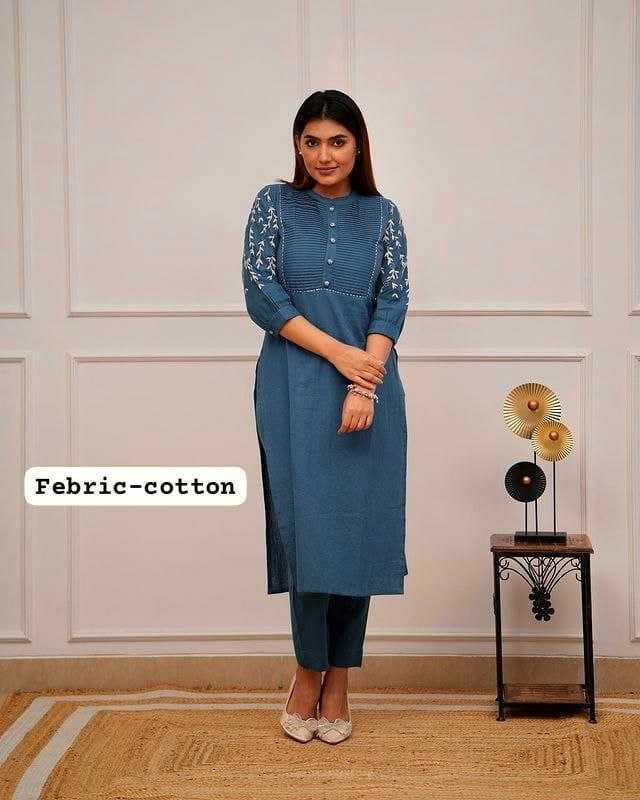 Ynf Pure Cotton KESH613 249 Kurti Festive Collections Wholesale Cotton Kurtis Kurtis With Bottom Embroidered Kurtis Manufacturer