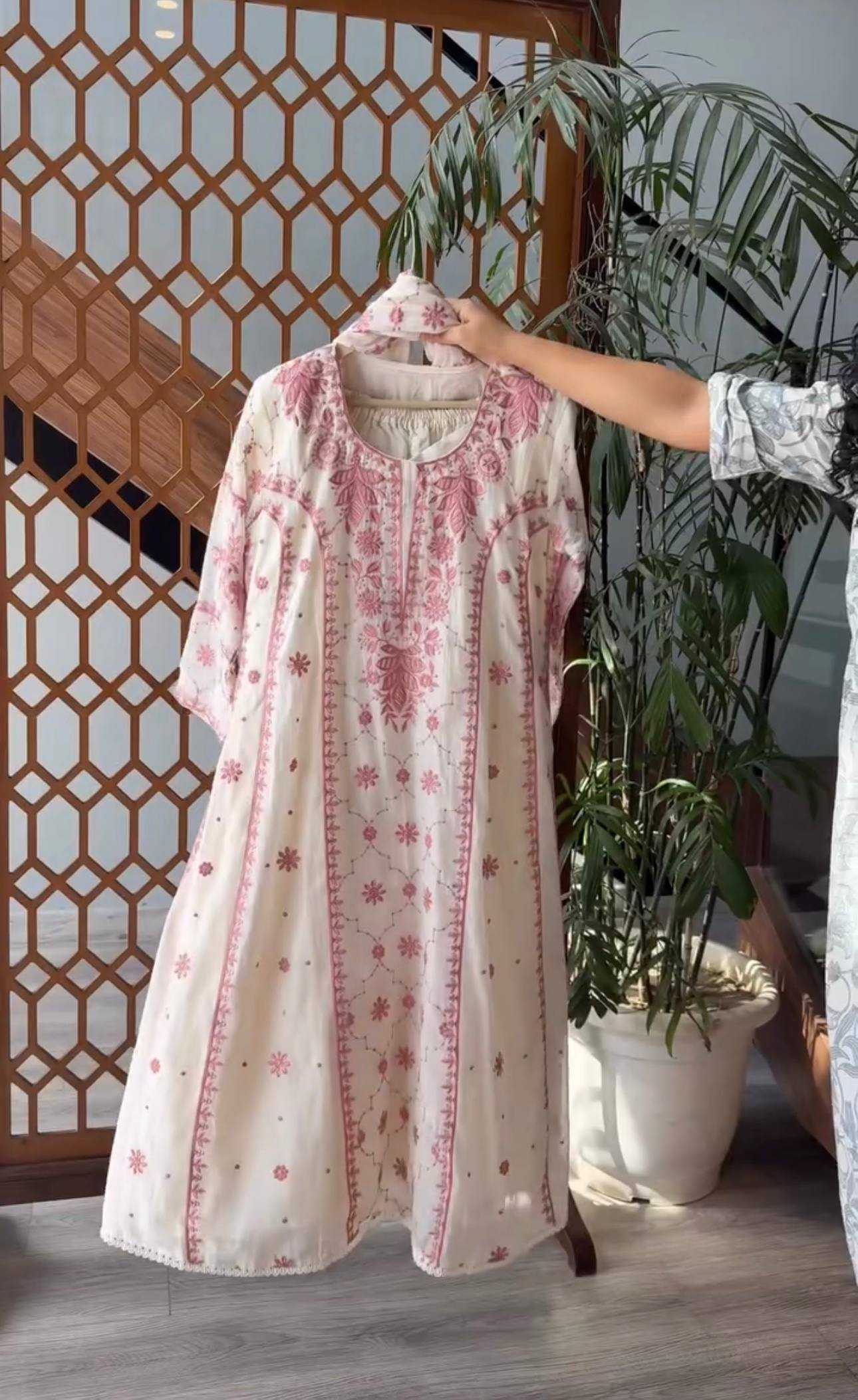 Ynf Silk KESH614 014 Kurti Wholesale Embroidered Kurtis Silk Kurtis Kurti With Pants Manufacturer