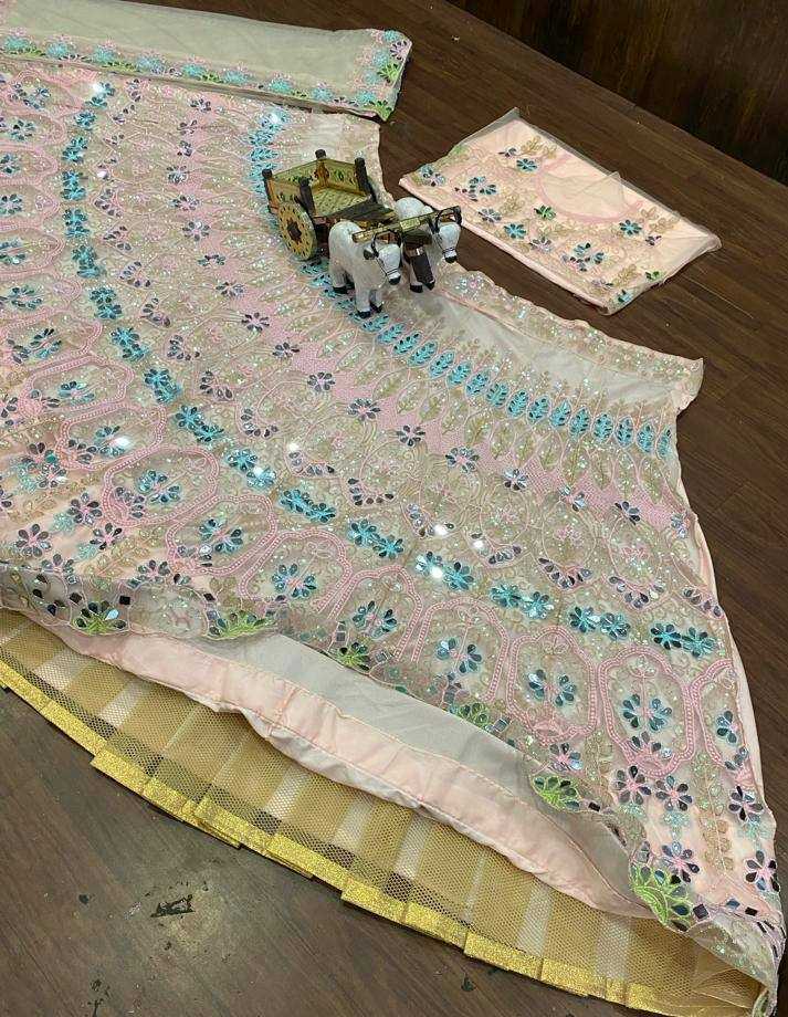 YNF BUTTERFLY NET RIN108 1559 LEHENGAS WHOLESALE WEDDING NET FANCY EMBROIDERED LEHENGAS MANUFACTURER