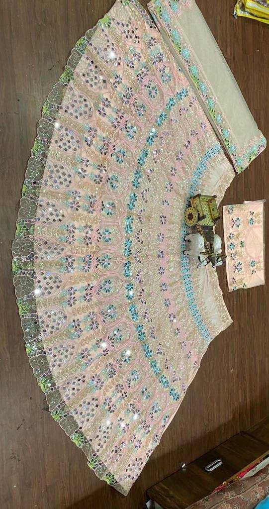 YNF BUTTERFLY NET RIN108 1559 LEHENGAS WHOLESALE WEDDING NET FANCY EMBROIDERED LEHENGAS MANUFACTURER