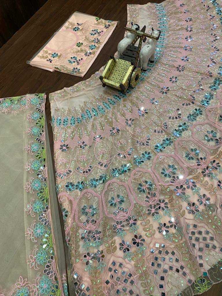 YNF BUTTERFLY NET RIN108 1559 LEHENGAS WHOLESALE WEDDING NET FANCY EMBROIDERED LEHENGAS MANUFACTURER