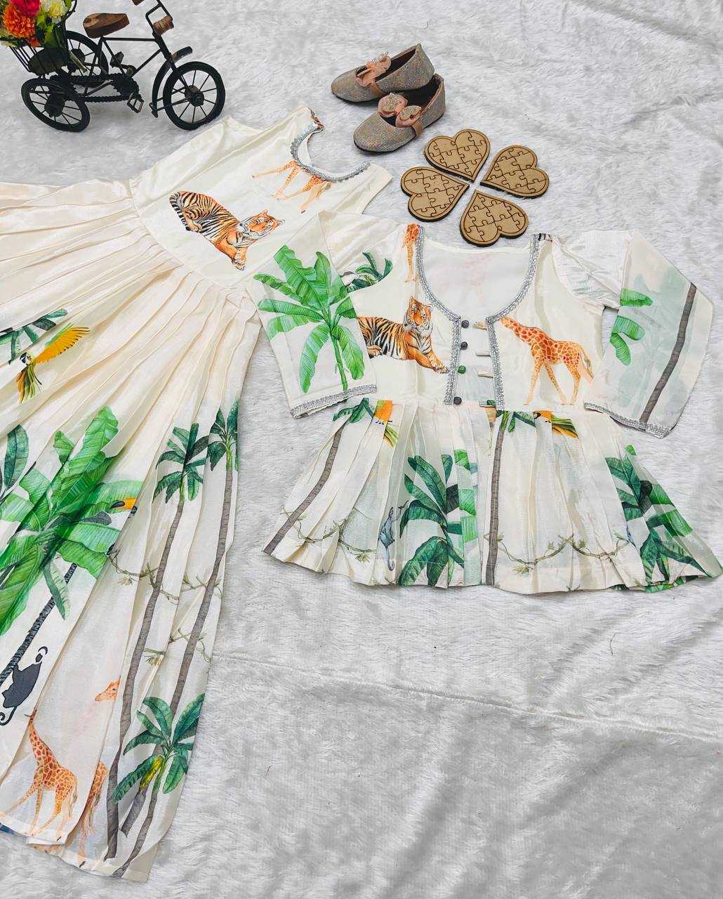 YNF CHINON SILK ROC 183 KIDS WEAR WHOLESALE KIDS GOWNS MANUFACTURER