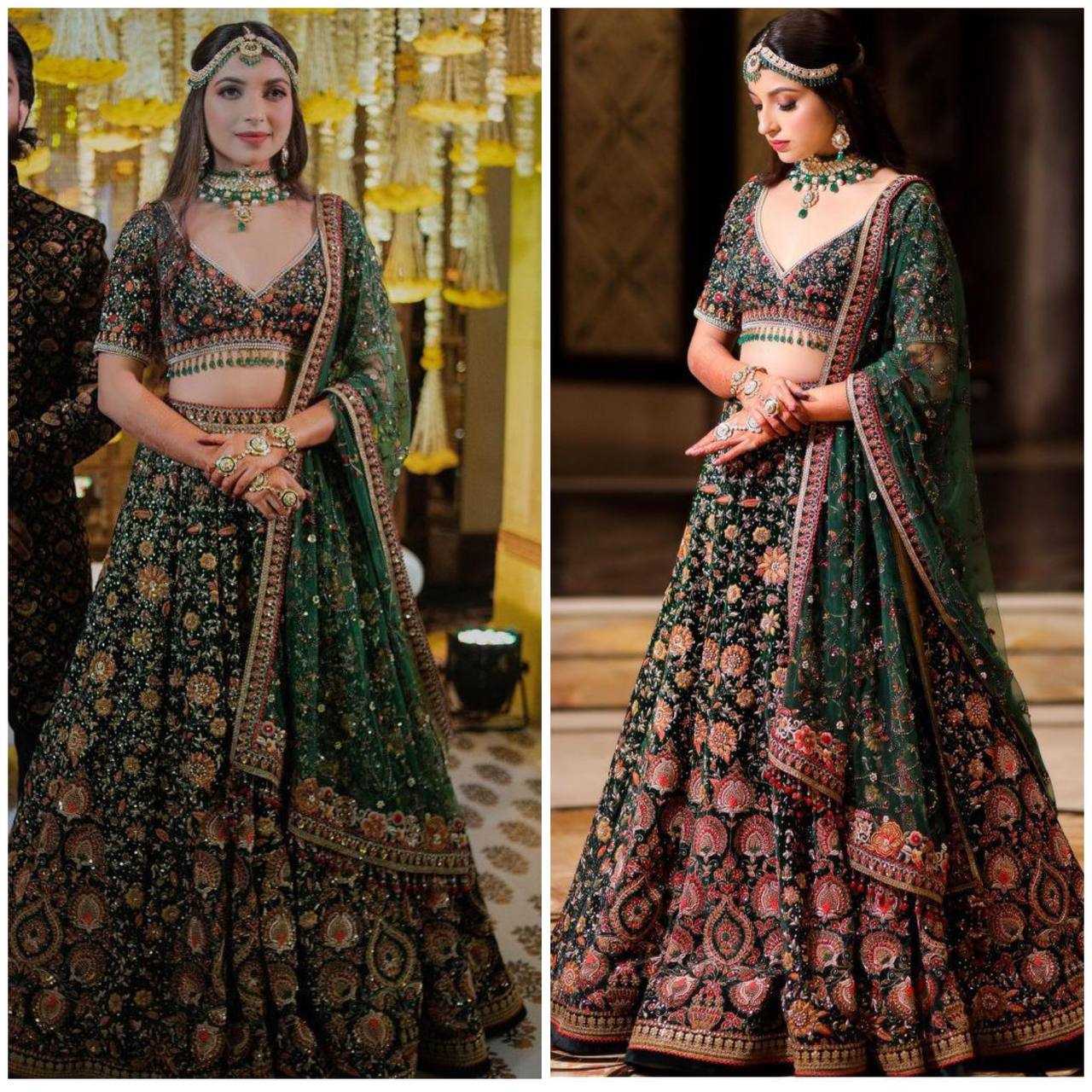 YNF FAUX GEORGETTE RIN108 1639 LEHENGAS WHOLESALE DESIGNER WEDDING EMBROIDERED LEHENGAS MANUFACTURER