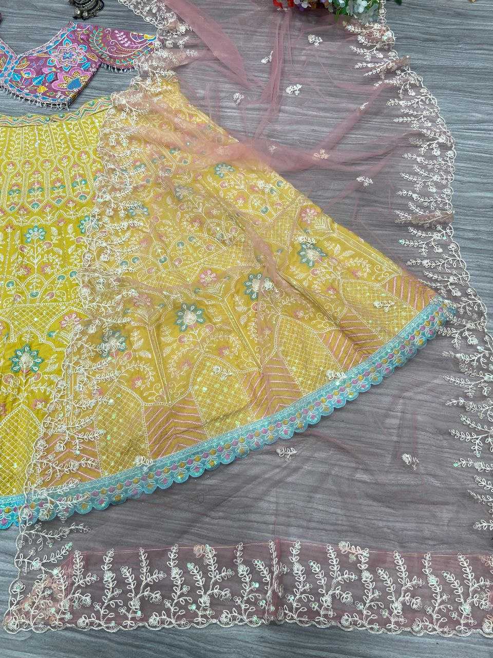 YNF KASTURI SILK RHC 979 LEHENGAS WHOLESALE DESIGNER WEDDING EMBROIDERED LEHENGAS MANUFACTURER