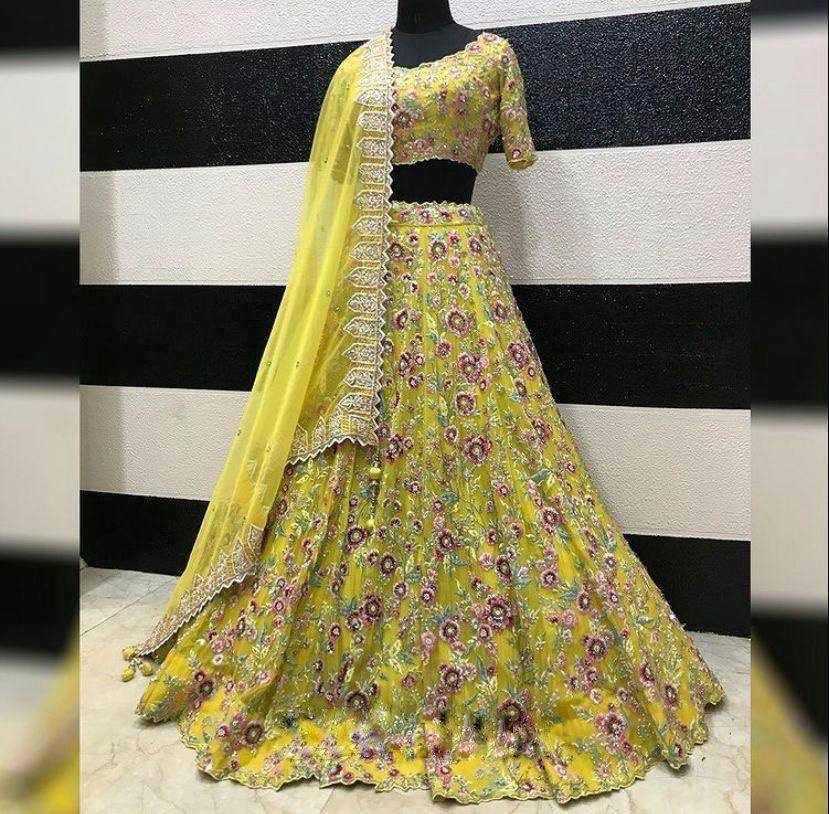 YNF ORGANZA SILK RIN108 1429 LEHENGAS WHOLESALE DESIGNER FANCY EMBROIDERED LEHENGAS MANUFACTURER