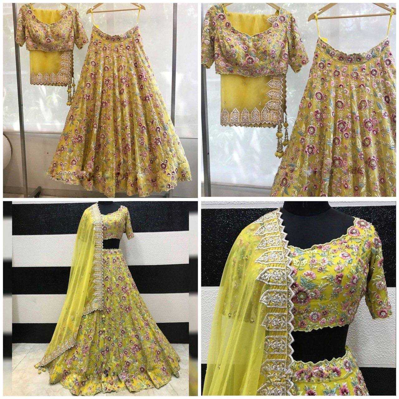 YNF ORGANZA SILK RIN108 1429 LEHENGAS WHOLESALE DESIGNER FANCY EMBROIDERED LEHENGAS MANUFACTURER