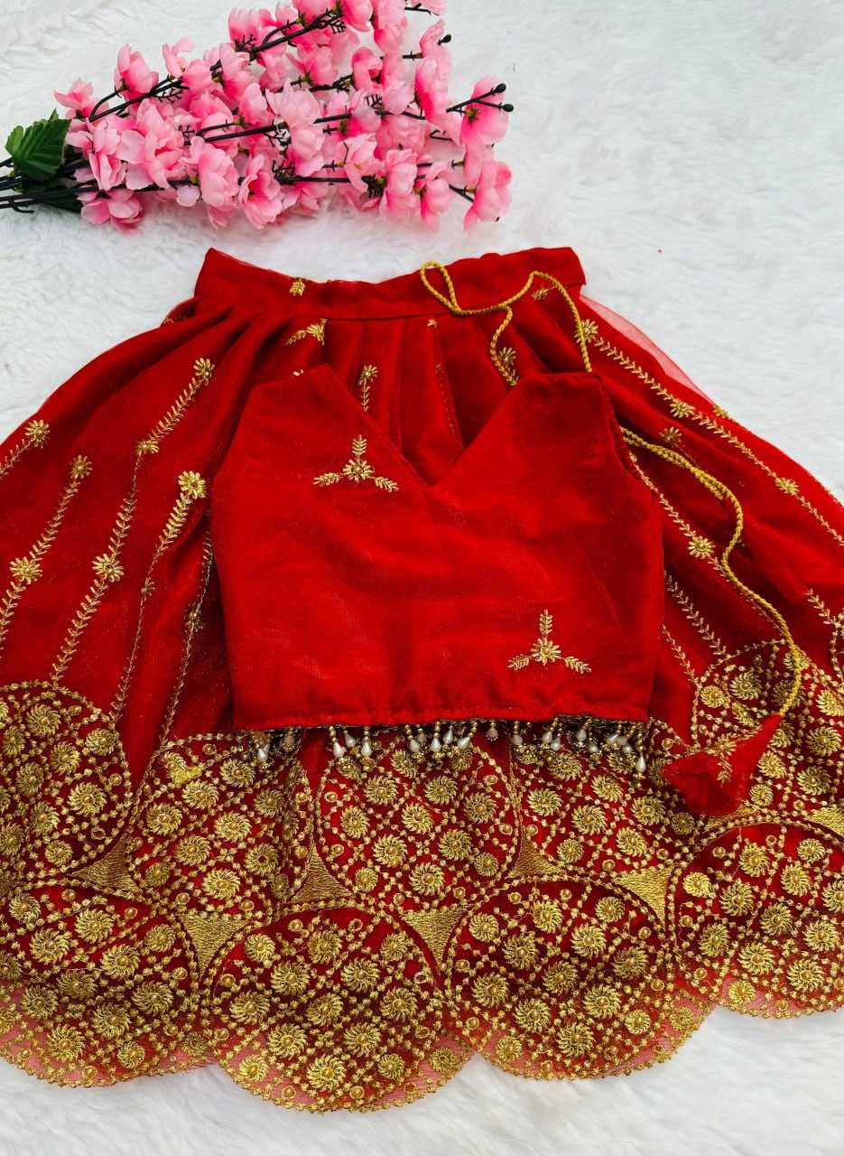 YNF SOFT TISSUE REF 34 KIDS WEAR WHOLESALE KIDS LEHENGAS MANUFACTURER