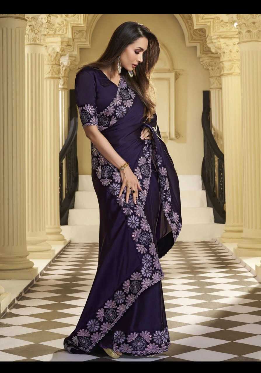 YNF BLOOMING RIN151 5379 SAREES BOLLYWOOD COLLECTIONS WHOLESALE SEQUIN EMBROIDERED LACE BORDER MALAIKA ARORA SAREES MANUFACTURER