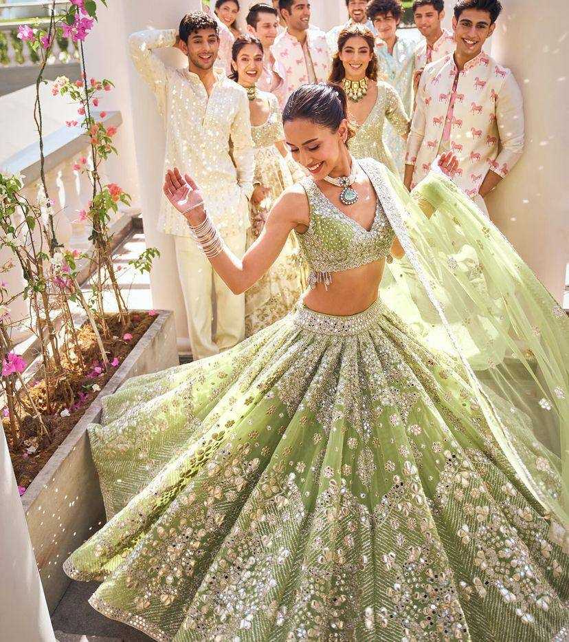 YNF BUTTERFLY NET RIN108 1644 LEHENGAS WHOLESALE DESIGNER FANCY BRIDAL NET FANCY LEHENGAS MANUFACTURER