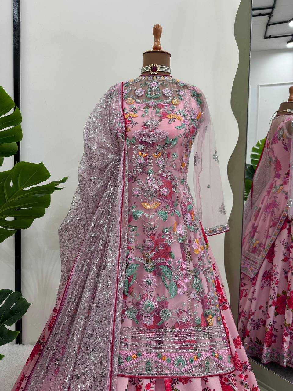 YNF BUTTERFLY NET RIN169 5754 GOWNS WHOLESALE PRINTED FANCY ANARKALI PARTY LONG WEDDIGN GOWNS  MANUFACTURER