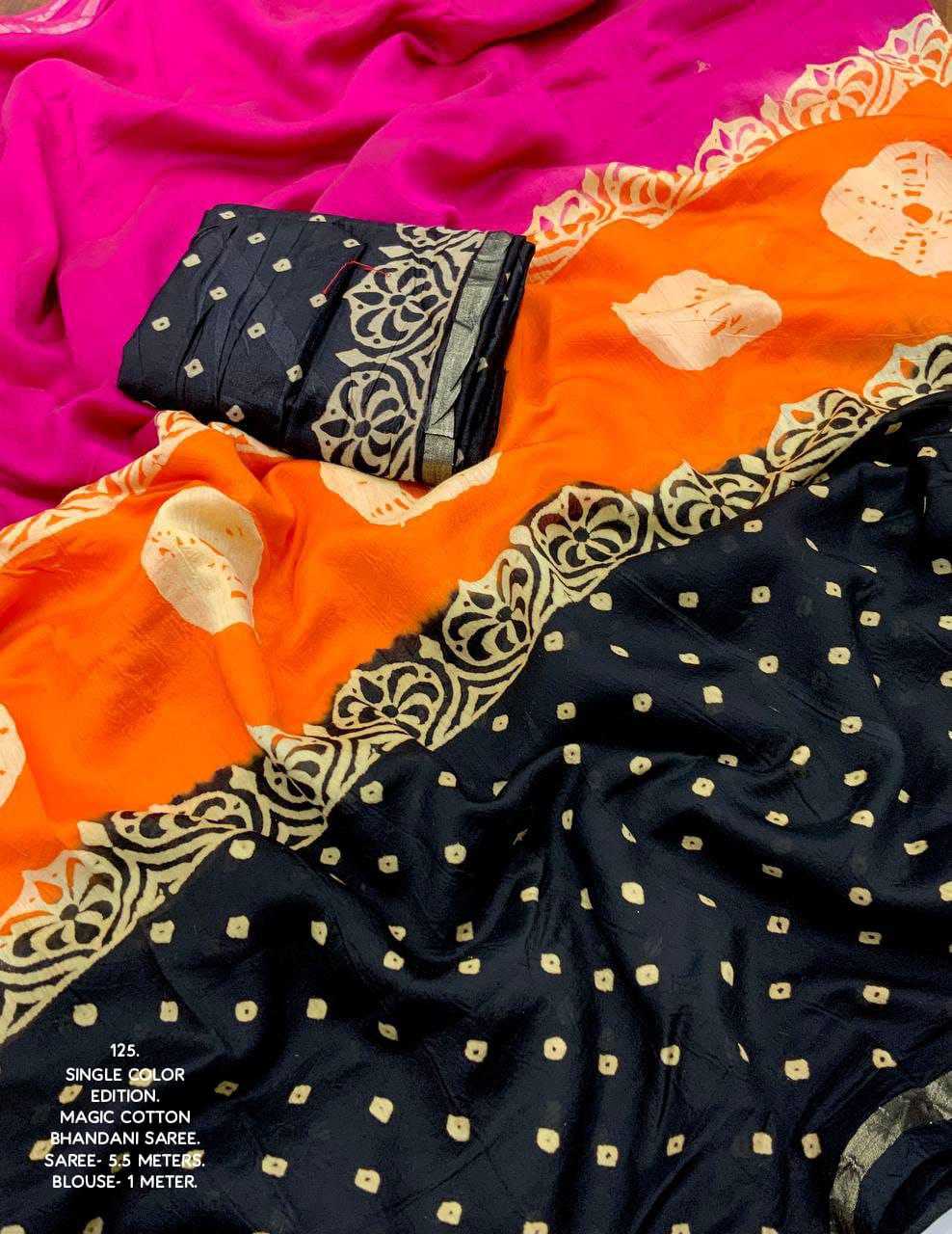 YNF CHANDERI COTTON KESH118 125 SAREES WHOLESALE COTTON LINEN CHANDERI BANDHANI BANDHEJ ZARI BORDER SAREES MANUFACTURER