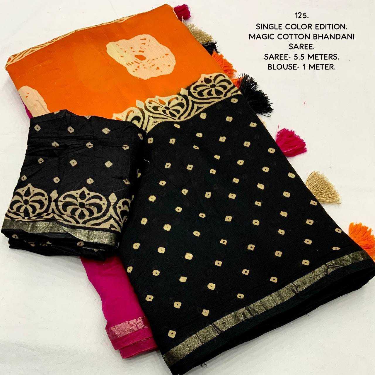 YNF CHANDERI COTTON KESH118 125 SAREES WHOLESALE COTTON LINEN CHANDERI BANDHANI BANDHEJ ZARI BORDER SAREES MANUFACTURER