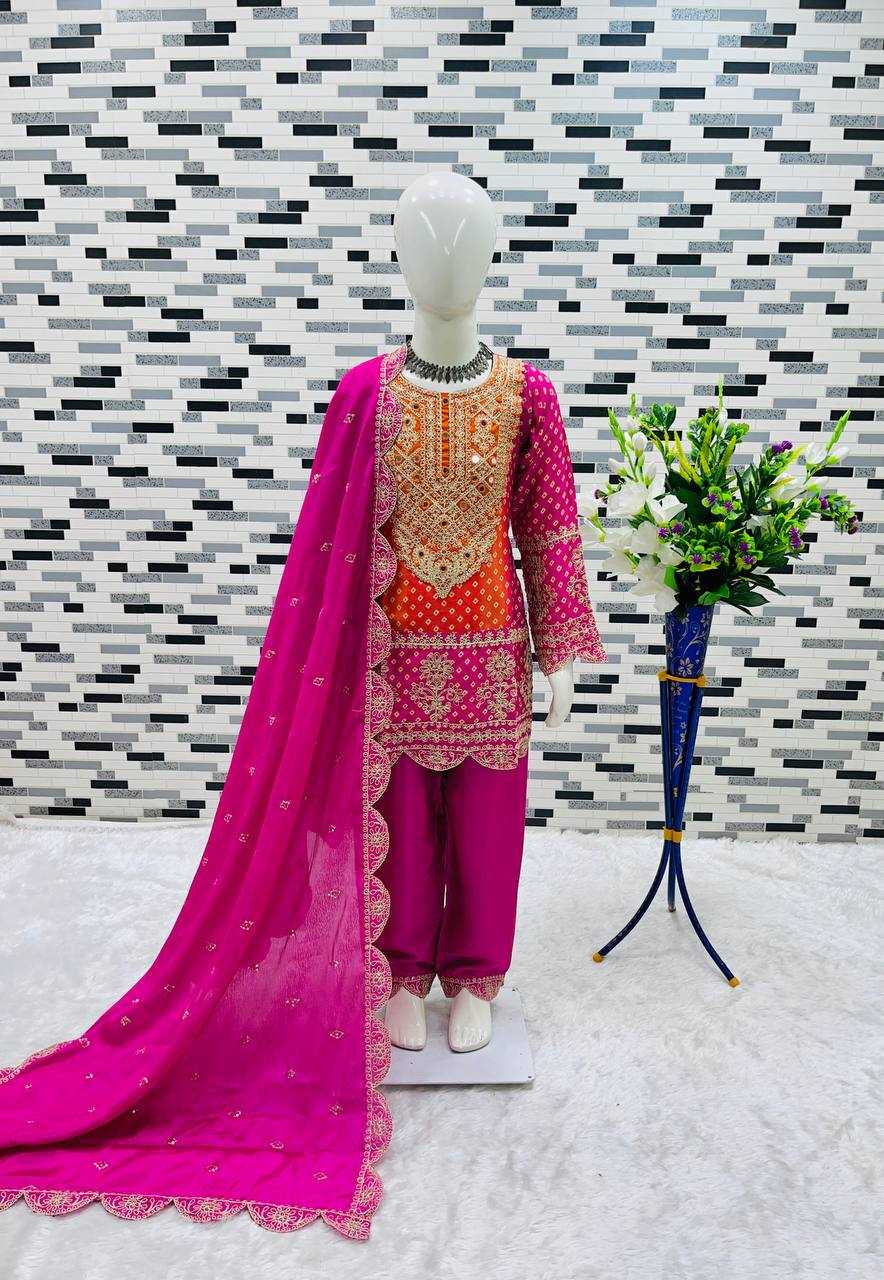 YNF CHANDERI SILK RIN154 186 KIDS WEAR WHOLESALE KIDS SUIT MANUFACTURER