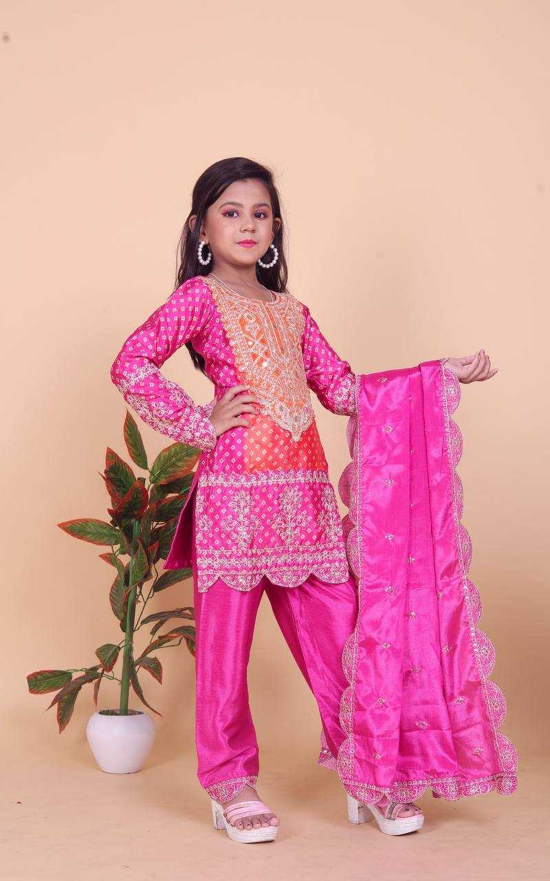 YNF CHANDERI SILK RIN154 186 KIDS WEAR WHOLESALE KIDS SUIT MANUFACTURER