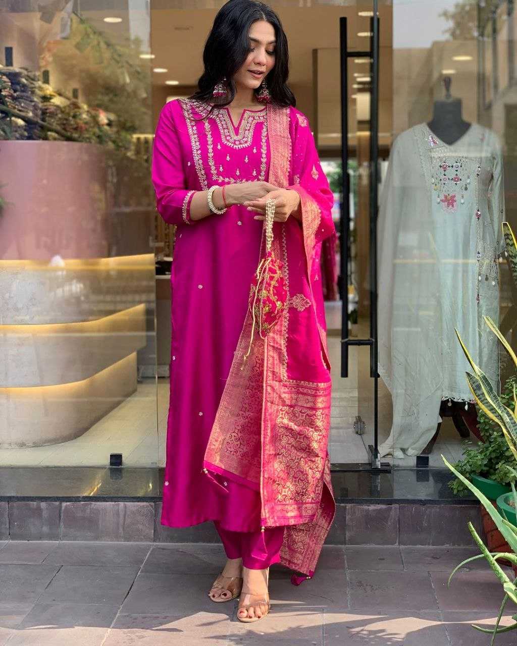 YNF CHANDERI SOFT RIN174 AKSHARA SUITS & DRESSES WHOLESALE LADIES LADIES SILK PARTY WEAR WEDDING CHANDERI SUITS MANUFACTURER