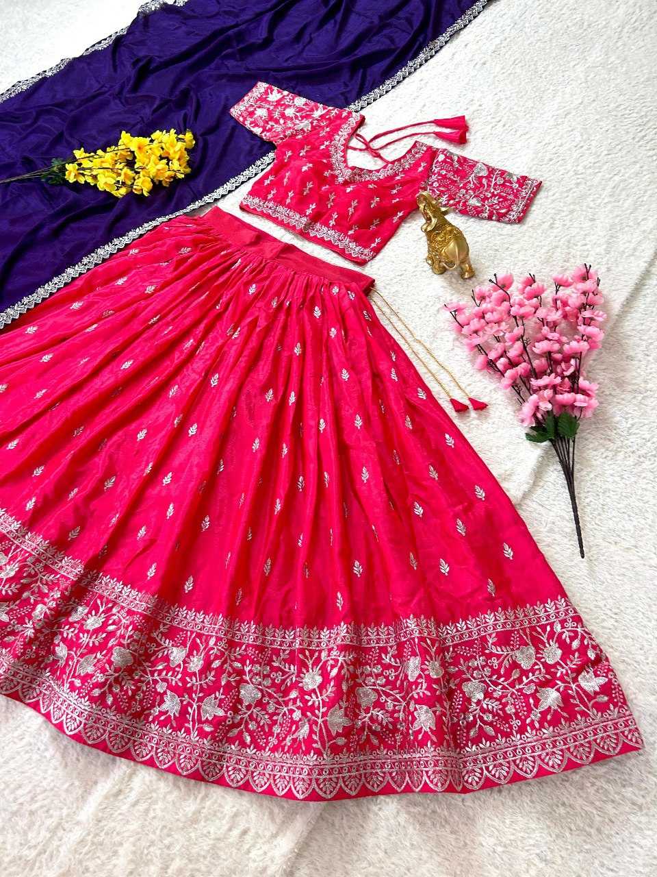 YNF CHINON SILK KESH108 5572 LEHENGAS WHOLESALE EMBROIDERED FANCY TRADITIONAL LEHENGAS MANUFACTURER