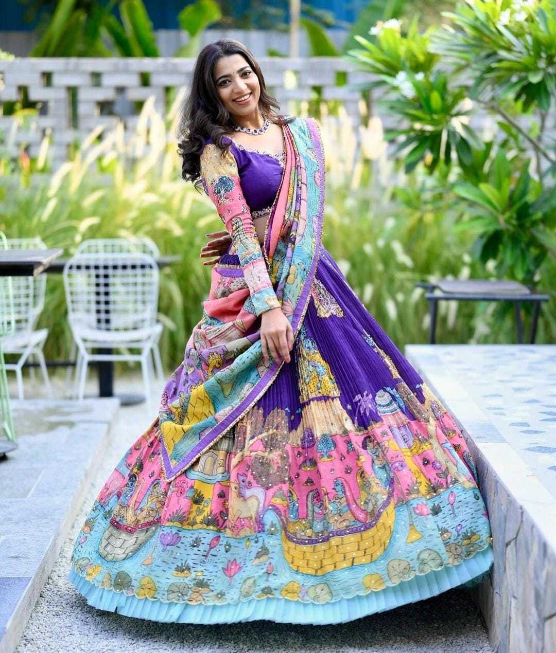 YNF CHINON SILK KESH108 5579 LEHENGAS WHOLESALE KALAMKARI FANCY TRADITIONAL LEHENGAS MANUFACTURER