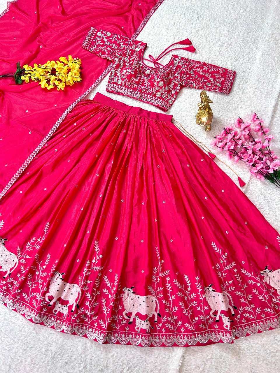 YNF CHINON SILK KESH108 5591 LEHENGAS WHOLESALE EMBROIDERED FANCY TRADITIONAL LEHENGAS MANUFACTURER