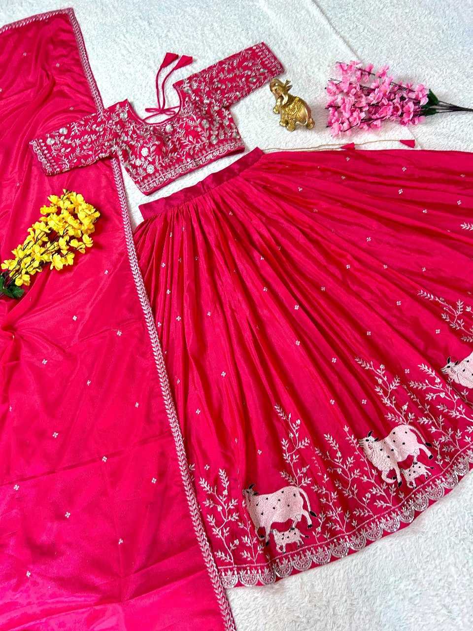 YNF CHINON SILK KESH108 5591 LEHENGAS WHOLESALE EMBROIDERED FANCY TRADITIONAL LEHENGAS MANUFACTURER