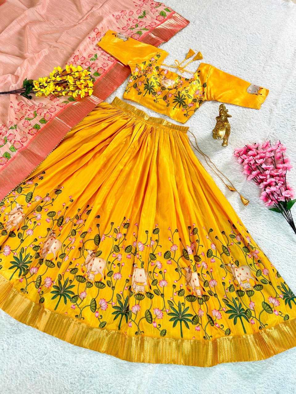 YNF CHINON SILK KESH108 5592 LEHENGAS WHOLESALE KALAMKARI FANCY TRADITIONAL LEHENGAS MANUFACTURER