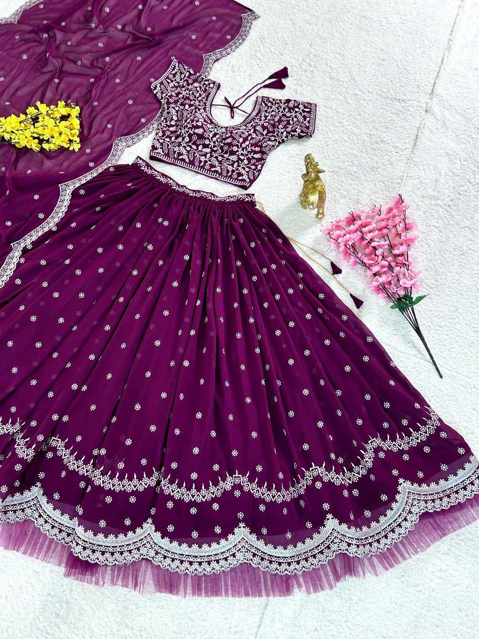 YNF CHINON SILK KESH108 5597 LEHENGAS WHOLESALE EMBROIDERED FANCY TRADITIONAL LEHENGAS MANUFACTURER