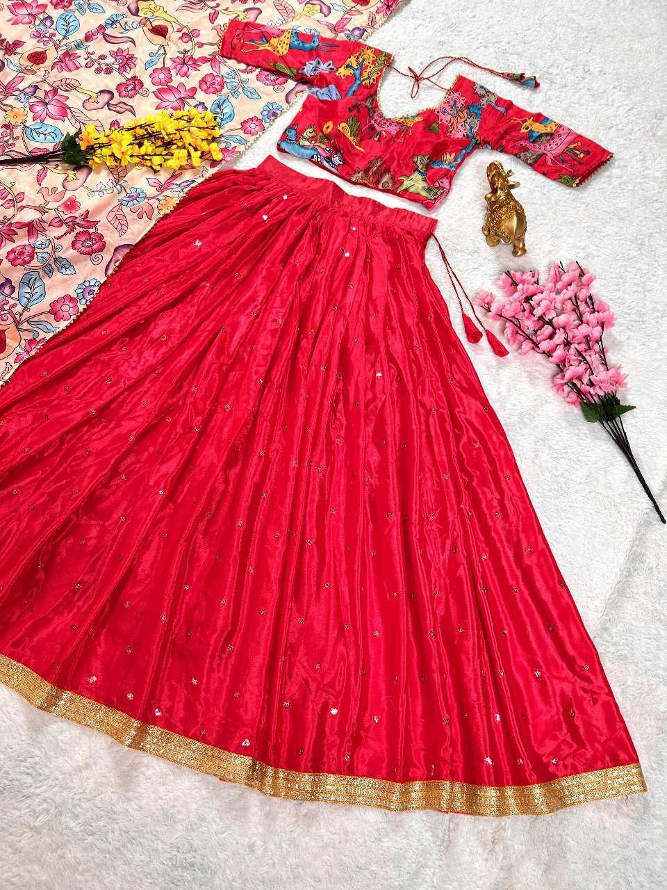 YNF CHINON SILK KESH108 5620 LEHENGAS WHOLESALE SILK PRINTED EMBROIDERED LEHENGAS MANUFACTURER