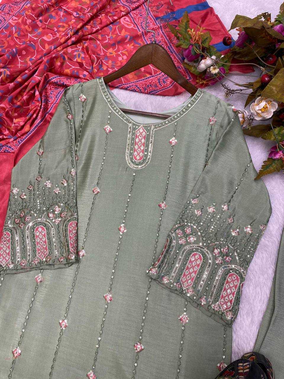 YNF CHINON SILK RIN141 1827 SUITS & DRESSES WHOLESALE LADIES EMBROIDERY LADIES SILK WEDDING SUITS MANUFACTURER