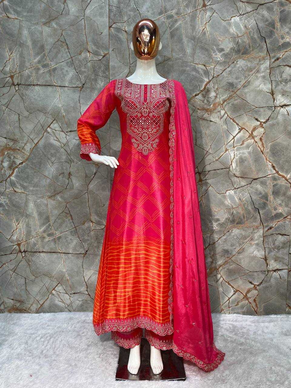 YNF CHINON SILK RIN141 1879 SUITS & DRESSES WHOLESALE LADIES EMBROIDERY LADIES SILK WEDDING DIWALI SUITS MANUFACTURER