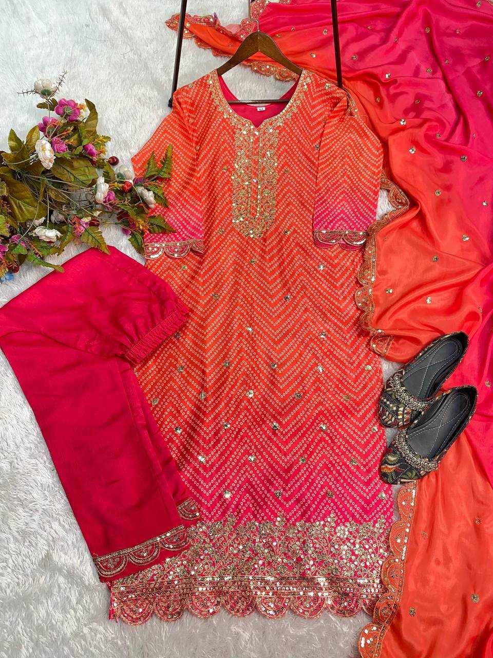 YNF CHINON SILK RIN141 1880 SUITS & DRESSES WHOLESALE LADIES EMBROIDERY LADIES SILK WEDDING DIWALI SUITS MANUFACTURER