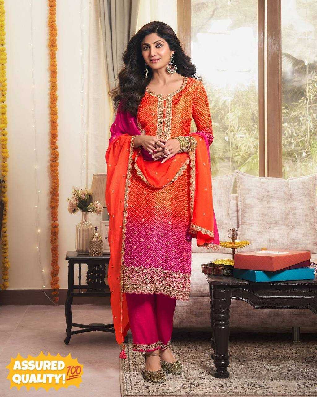 YNF CHINON SILK RIN141 1880 SUITS & DRESSES WHOLESALE LADIES EMBROIDERY LADIES SILK WEDDING DIWALI SUITS MANUFACTURER