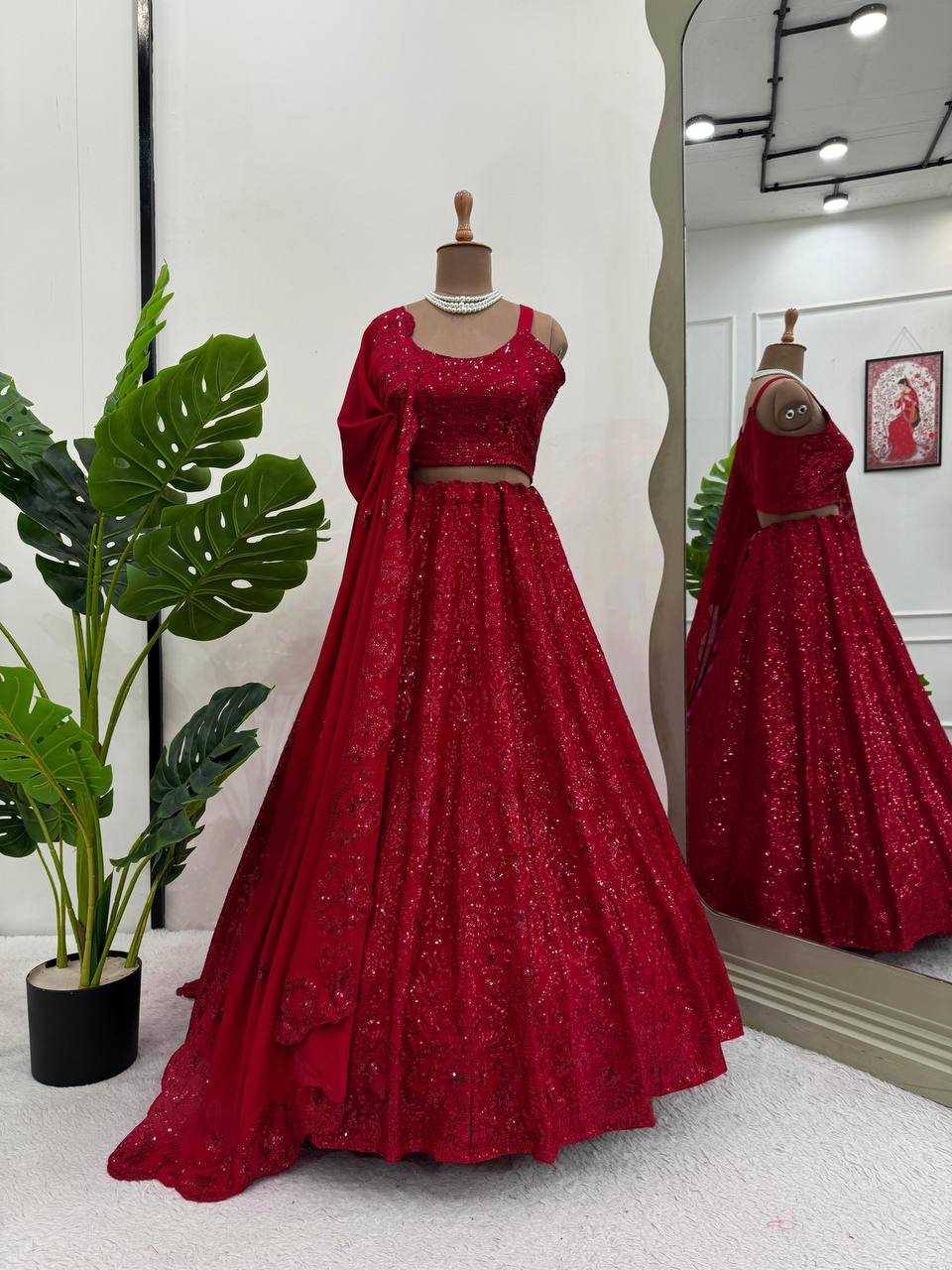 YNF CHINON SILK RIN162 288 LEHENGAS WHOLESALE DESIGNER FANCY SILK WEDDIGNG LEHENGAS MANUFACTURER 