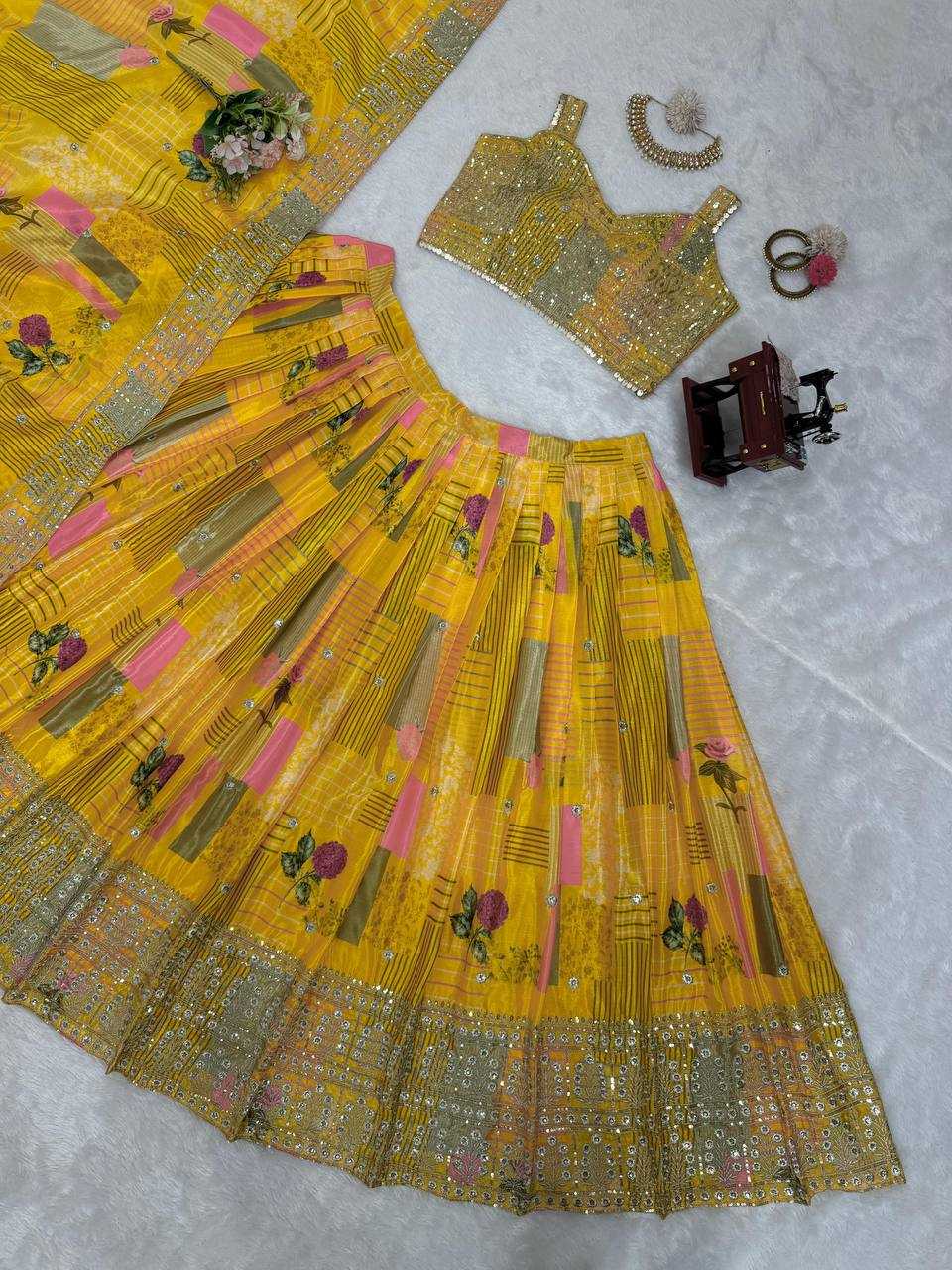 YNF CHINON SILK RIN162 293 LEHENGAS WHOLESALE TRADITIONAL SILK WEDDING LEHENGAS MANUFACTURER