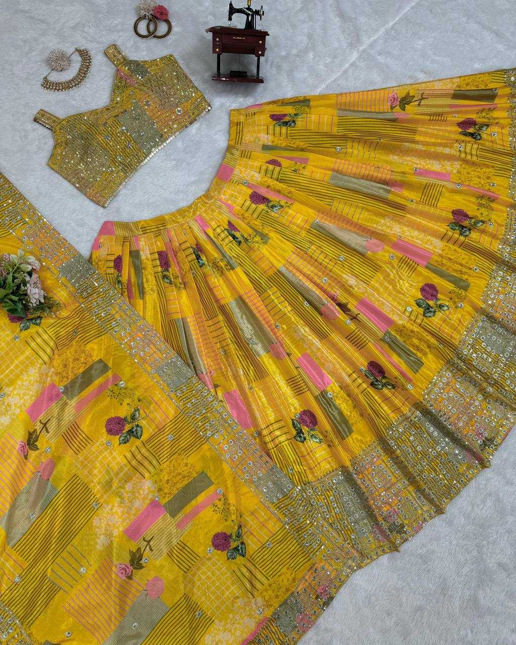 YNF CHINON SILK RIN162 293 LEHENGAS WHOLESALE TRADITIONAL SILK WEDDING LEHENGAS MANUFACTURER