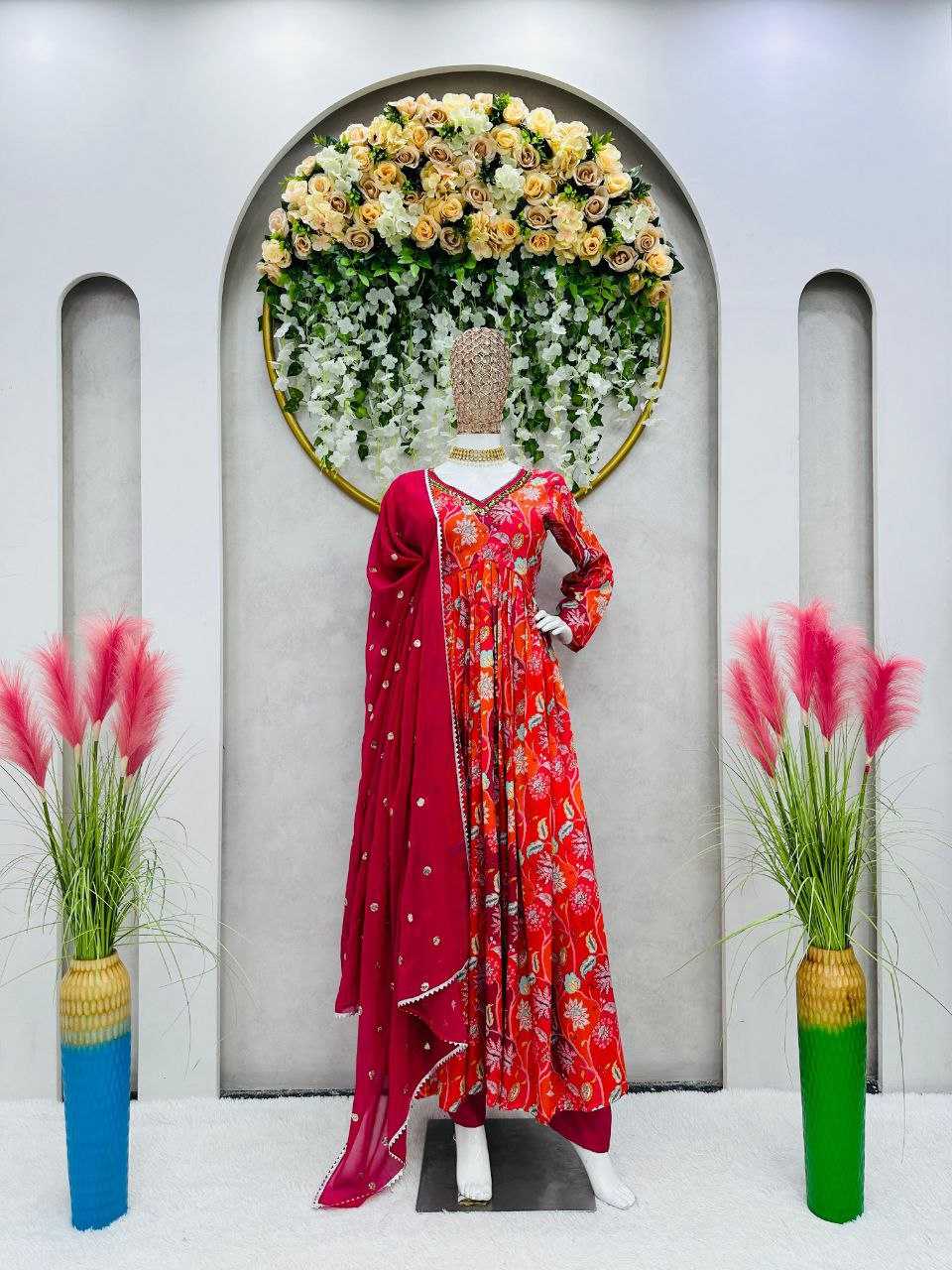 YNF CHINON SILK RIN169-5610 SUIT WHOLESALE LADIES,ALIA CUT,PRINTED SUIT  MANUFACTURER