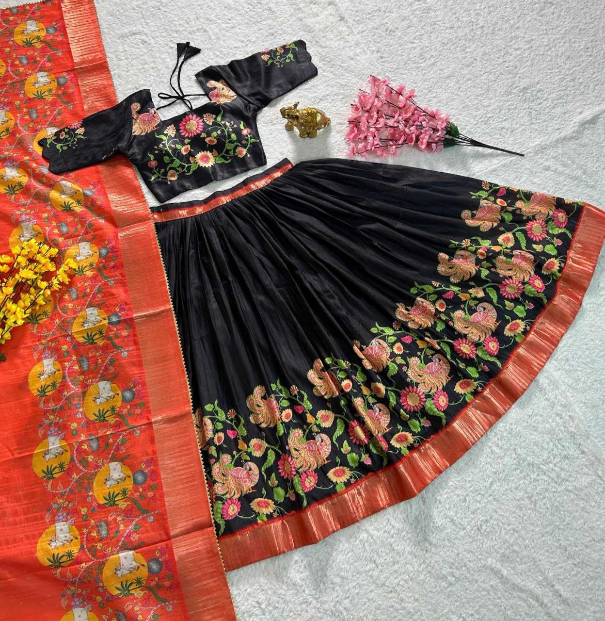 YNF CHINON SILKKESH108 5593 LEHENGAS WHOLESALE KALAMKARI FANCY TRADITIONAL LEHENGAS MANUFACTURER