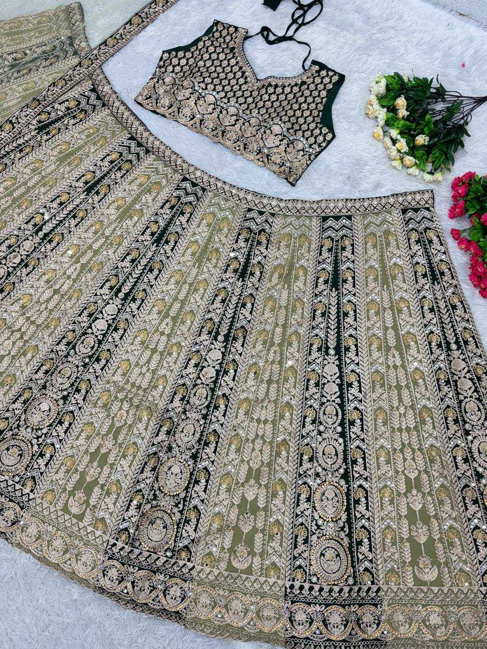 YNF FAUX GEORGETTE KESH138 1013 LEHENGAS WHOLESALE FANCY EMBROIDERED TRADITIONAL DESIGNER LEHENGAS MANUFACTURER