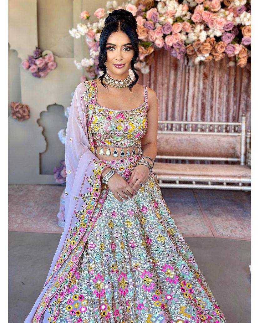 YNF FAUX GEORGETTE RIN108 1643 LEHENGAS WHOLESALE DESIGNER TRADITIONAL EMBROIDERED LEHENGAS MANUFACTURER