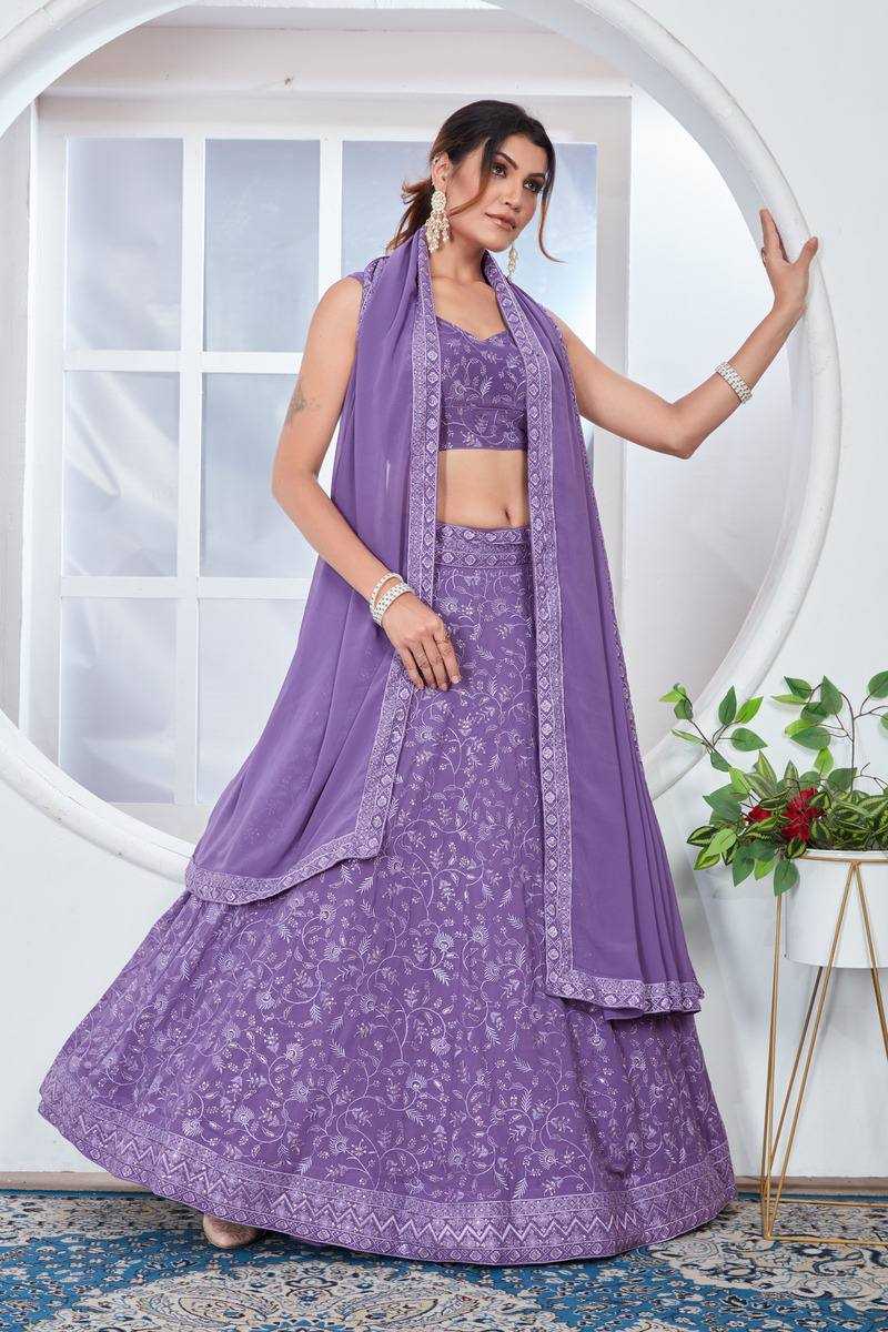 YNF FAUX GEORGETTE RIN131 2242 LEHENGAS WHOLESALE FANCY SILK EMBROIDERED LEHENGAS MANUFACTURER 